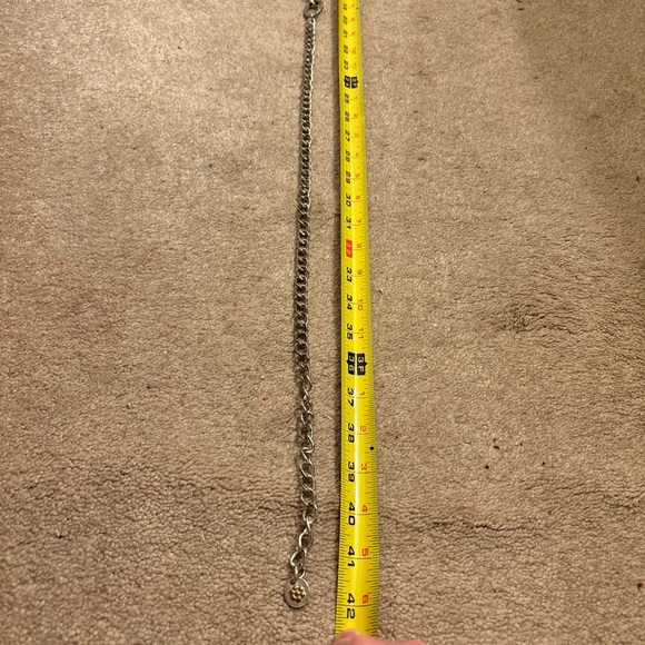 CHICO’S Metal Chain Embellished Adjustable Belt 42” Long - Picture 6 of 6